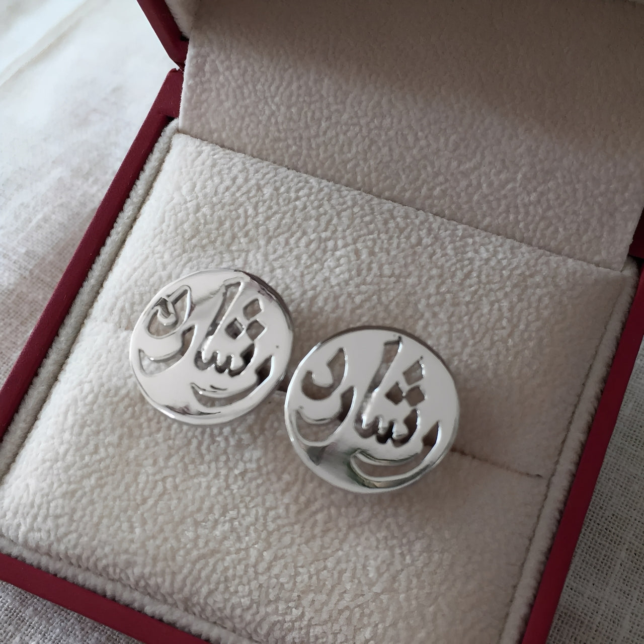 Custom Name Arabic Calligraphy Cufflinks