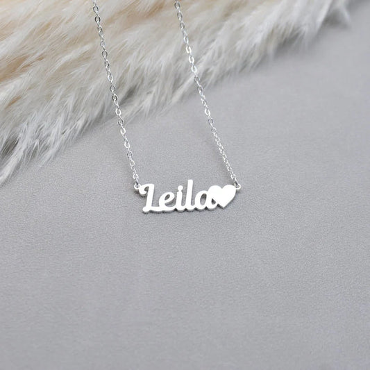 Heart Name Necklace, Name Necklac