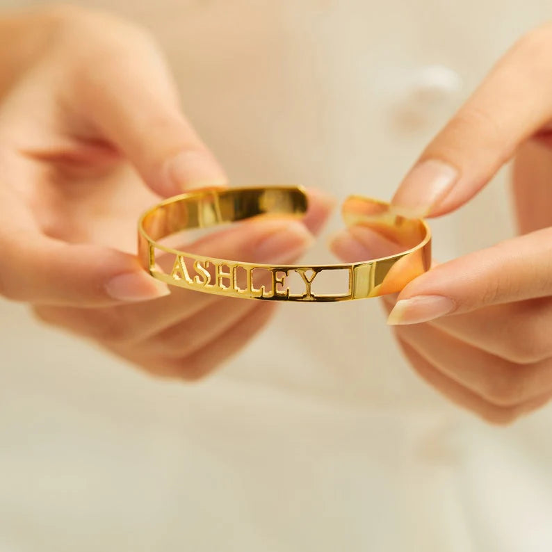 Custom Name Cuff Personalized Bracelet Bangle