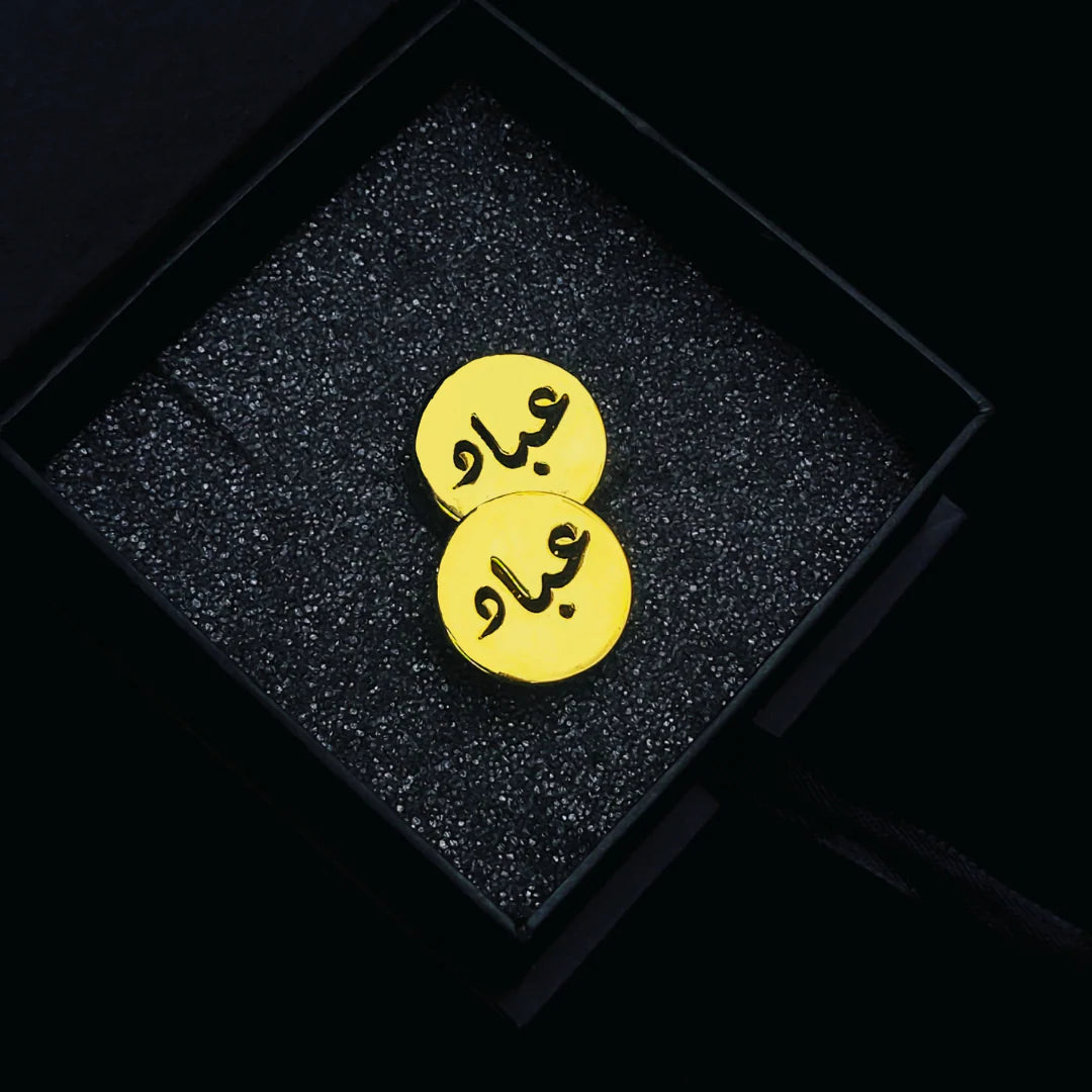 Custom Name Arabic Calligraphy Cufflinks