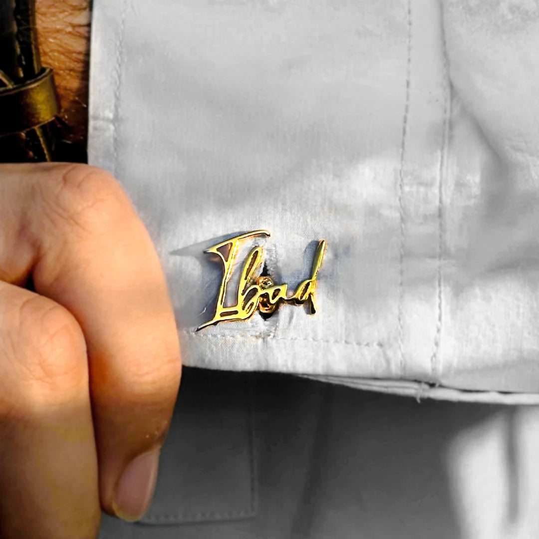 Minimalist Font Name Cufflinks