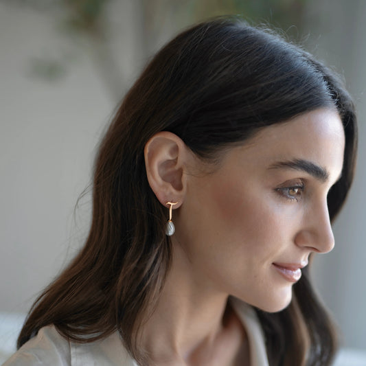 Calligraphed Letter Earrings