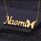 Customize Name Necklace with Beauty Butterfly