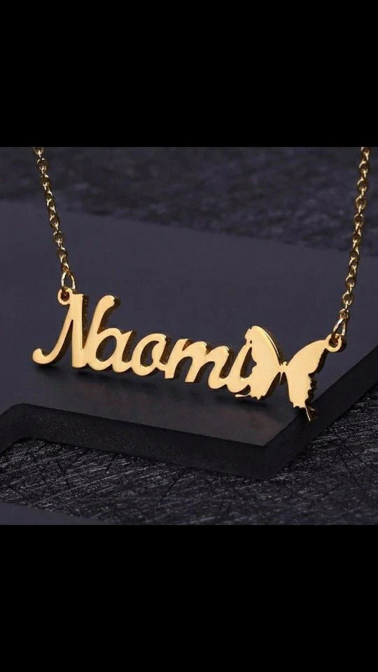 Customize Name Necklace with Beauty Butterfly