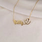 Personalized Name Necklace with Heart Accent