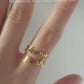 Adjustable Couple Name Ring Customized